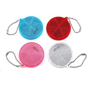 Safety Reflectors - Stylish Reflective Gear for Jackets, Bags, Purses, Backpacks, Strollers and Wheelchairs (Circle, Mix-4-Pack)