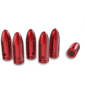 Training Snap Caps Dummy Rounds, Durable CNC-Machined Aluminum Alloy Safe for Handling Drills & Dry Fire Practice, Ideal for Shooting Skill Training.