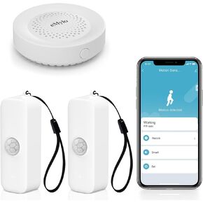 eMylo WiFi Motion Sensor 2 Packs Smart Motion Detector,Sensor Detector 100dB Smart Siren Alarm Set for Home and Basement Compatible with TUYA/Smart Life(Supports 2.4G WiFi only)