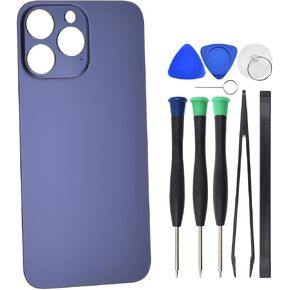 Deep Purple Back Glass Replacement for iPhone 14 Pro Max with pre-cut adhesive