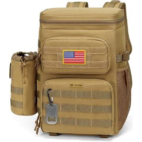 TACTICISM Tactical Cooler Backpack 25L - Molle Insulated Lunch Backpack for Men Women Adult - Heavy-Duty Waterproof Leak Proof Cooler Bag Ice Chest as Gift for Work Camping Fishing Hiking Accessories