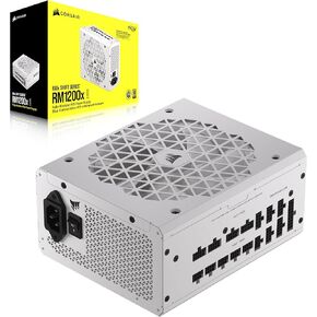 CORSAIR RM1200x Shift Fully Modular ATX Power Supply - 80 Plus Gold - ATX 3.0 - PCIe 5.0 - Zero RPM - Modular Side Interface - White