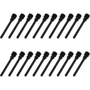 20PCS 44x7.5mm Black PC Case Fan Soft Silicone Anti Vibration Screws Fan Rivets Noise and Vibration Resistant High Temperature Spigot for Chassis