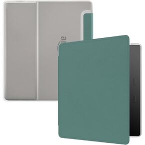 Case for 7" Kindle Oasis (3th Generation-2017 Release), Ultra Clear Soft Flexible Transparent TPU Back Cover with Auto Sleep/Wake for Kindle Oasis (Model NO. S8IN4O), Dark Green