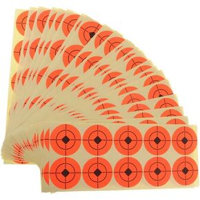 Stick On Targets Spots 1.5 inch Target Pasters Paper Stickers for Air Rifle Gun Shooting (Orange 250 Per Pack)