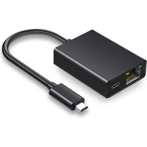Ethernet Adapter for Fire TV Stick, Micro USB to RJ45 Ethernet Adapter Compatible with Fire TV Stick/4K/4K Max, Fire TV Cube, Chromecast Ultra Audio, Micro USB to Ethernet Adapters - Black