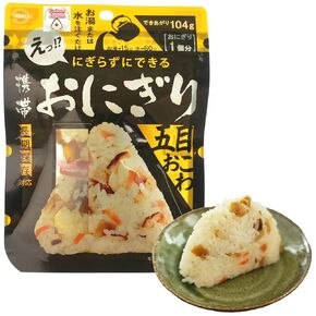 GOHAN JAPAN Mixed Rice Vegetables (Gomoku Okowa) Onigiri Japan based Alpha Rice Ball 45g/1.6 oz(A filling 104g/3.7oz) Camping Mountain Climbing Emergencies by Onisi Foods Japanese Company (3-packs)