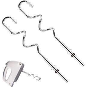2pcs Stainless Steel Dough Hooks, Dough Hook for Hand Mixer Replacement Bread Hook Dough Hook Attachment Fit for KHM512 KHM 5KSM KSM KSMO KSMH Series Hand Mixers