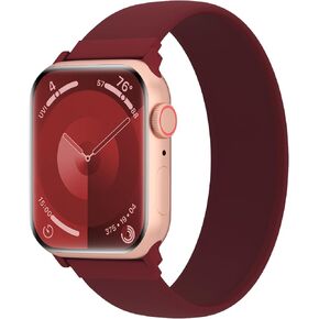 Silicone Solo Loop Bands Compatible with Watch Band 38mm 40mm 41mm 42mm 44mm 45mm 46mm 49mm, Sport Stretchy Strap Soft Replacement Wristband for iWatch Ultra/2 Series 10 9 8 SE 7 6 5 4 3 2 1