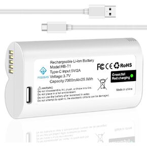 Rechargeable Batteries for Cam Pro, 7000mAh USB-C Removable Battery Pack WBAT1 Replacement, Compatible with WYZE Cam Pro 2K Camera (2-Pack)