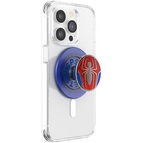 PopSockets Phone Grip Compatible with MagSafe, Phone Holder, Wireless Charging Compatible, Spiderman - Peter Parker Suit