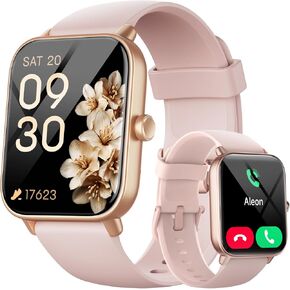 aeac Smart Watches for Women Android & iPhone, 1.8" HD Smart Watch with Bluetooth Call (Answer/Make), Fitness Watch with 110 Sport Mode/Heart Rate/SpO2/Sleep Monitor/Calories/IP68 Waterproof Alexa ﻿