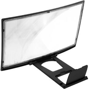 Curved Phone Screen Magnifier Universal Screen Amplifier for Cell Phones Viewing Experience Compact Design for Movies and Games Phone Stand Included