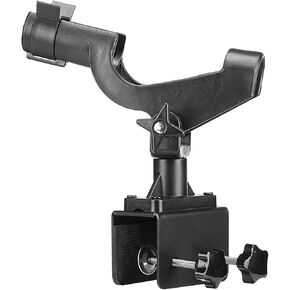 Kemimoto Fishing Rod Holder, Fishing Pole Holders with Extra Retaining Clip Adjustable Rod Holders for Fishing Boat Suitable for Square Tubes and Flat Objects
