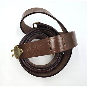 US M1 Garand WWI M1907 Leather Sling - Leather & Brass Hardware (Exact Replica)
