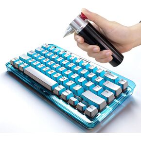 Compressed Air Duster for Computer&Optical Components,Keyboard Cleaner Spray with Replaceable 5x16g CO2 Compressed Air Can for Laptop Cleaner,Compressed Air Dust Blowers No Power Required
