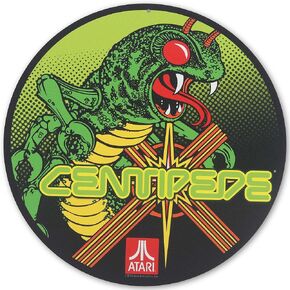 Atari Centipede Logo Round Metal Sign - Vintage Atari Wall Art for Game Room or Man Cave