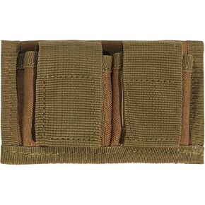 Speedloader Pouch Case Holder, Nylon Tactical Double Speedloader Belt Universal Fit .357 .44 Most from .38 to .45 Colt Pouch Bag, Khaki