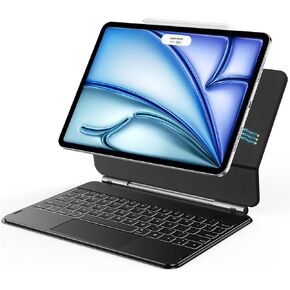 for iPad Air 11-inch (M2 2024), iPad Pro 11-inch (1st, 2nd, 3rd, 4th gen), iPad Air (4th, 5th gen) Keyboard Case with Trackpad, Wireless Backlit Keyboard, Smart Connector Technology