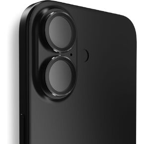 BodyGuardz Apex Compatible with iPhone 16 Plus and iPhone 16 Camera Lens Protector, 9H Hardness Tempered Glass, Scratch Resistant, Easy Installation, Case Friendly, Night Shooting Mode - Black
