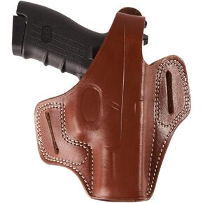 Premium Handmade Full Vegetable-Tanned Leather Gun Holster - Fits Glock 17,22 - Right Hand OWB Belt Holster - Superior Comfort and Durability by Hazza