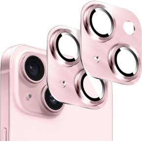 Kucheed 2PCS Camera Lens Protector for iPhone 11, One-Piece Metal Aluminum with 3D Texture Designed Decoration, Anti-Scratch Full Protection Back Camera Cover