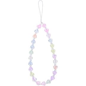 Mabor 1Pcs Phone Charm Strap Universal Cell Phone Lanyard Wrist Strap Beaded Phone Chain String Handmade Phone Case Accessories for Women Girls Keychain