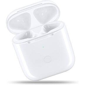 Wireless Charging Case Compatible with AirPod 2 1, Air Pod Charger Case Replacement with Bluetooth Pairing Sync Button, White