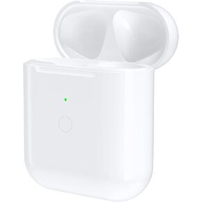 Compatible for AirPods 1st 2nd Gen Charging Case, Wireless Charging Case Replacement for Airpod 2nd Charging Case, Bluetooth Pairing Sync Button and Built-in 450 mAh (No Earbuds)