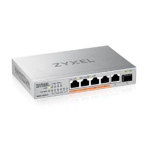 Zyxel 5-Port 2.5Gb MultiGig Switch | 5X 100/1G/2.5G Ports + 1x 10G SFP+ | 4X PoE++ Ports | 70W Budget | Plug & Play | Desktop or Wall-Mount [XMG-105HP]