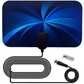 2025 TV Antenna Indoor, Digital Indoor HDTV Antenna, 360° Signal Receptions, TV Antennas for Local Channels, TV Antenna for Smart TV and All Older TV's, Support 4K 8K 1080p, Easy Installation