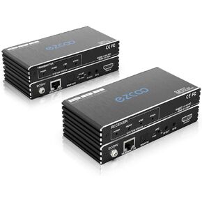 ROFAVEZCO HDBaseT HDMI ARC Extender 4K 60Hz (4:4:4 8bit) HDR10 18Gbps by Cat5e Cat6 SPDIF Toslink,Bi-Directional PoE+IR+CEC - 230ft 1080P,130ft 4K HDMI2.0 HDCP2.2,DTS:X,4K Down-Scale,Slim Case EX70H2