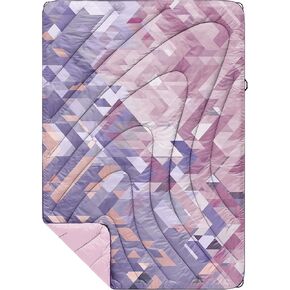 Rumpl The Original Puffy | Printed Outdoor Camping Blanket for Traveling, Picnics, Beach Trips, Concerts | Geo Rose, Junior