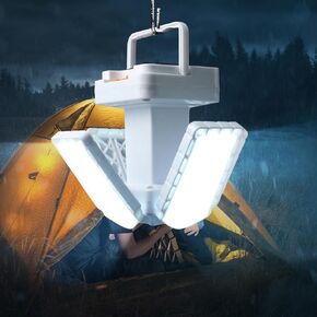 Solar Camping Lanterns Rechargeable 5600Lm 2400mAh Collapsible Solar Tent Lights 3 Lighting Modes Handheld Outdoor Solar Hanging Lamps Portable Emergency Lights for Hiking