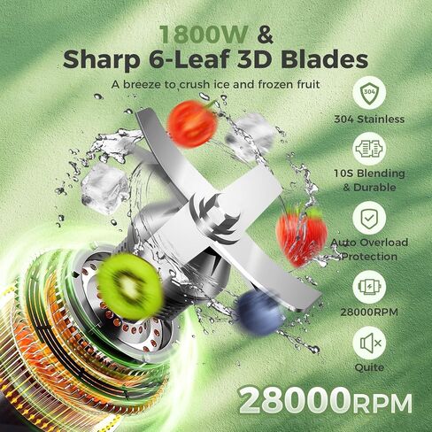Blenders for Kitchen, Smoothie Maker, 68 oz.Pitcher, 1800 Peak Watts, Professional Blender for Ice Crush, Frozen Drinks in Saudi Arabia