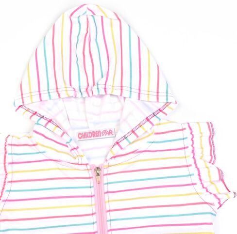 CHILDRENSTAR Girls Swim Coverups Terry Swimsuit Coverup Zip-Up Beach Flutter Sleeve Robe in Kuwait