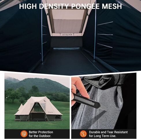 خيمة Kingcamp Khan الداخلية لشخصين ، خيمة غرفة داكنة مع شبكة عالية الكثافة ، مقاومة للرياح مضادة للماء لخفيف الوزن للتخييم على الظهر المشي لمسافات طويلة RV in Kuwait