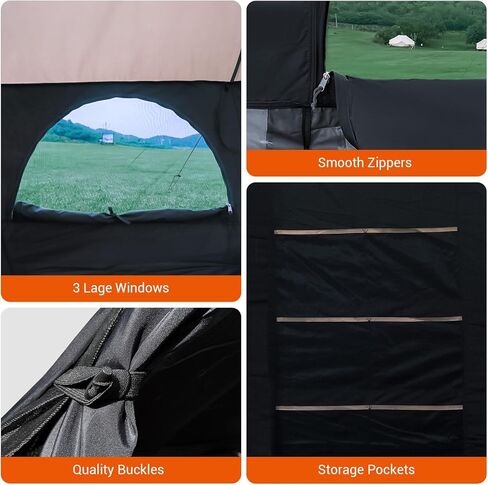 خيمة Kingcamp Khan الداخلية لشخصين ، خيمة غرفة داكنة مع شبكة عالية الكثافة ، مقاومة للرياح مضادة للماء لخفيف الوزن للتخييم على الظهر المشي لمسافات طويلة RV in Kuwait