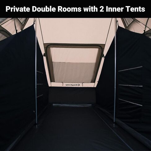 خيمة Kingcamp Khan الداخلية لشخصين ، خيمة غرفة داكنة مع شبكة عالية الكثافة ، مقاومة للرياح مضادة للماء لخفيف الوزن للتخييم على الظهر المشي لمسافات طويلة RV in Kuwait