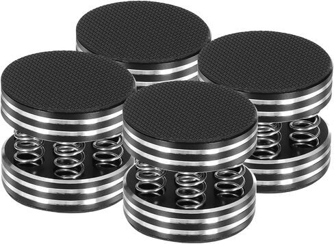 MECCANIXITY 4 Pcs Subwoofer Isolation Pad, 45x40mm Speaker Isolation Pad Feet Speaker Spikes Turntable Audio Studio Monitor Isolation Pad for Audio Equipment, Black in Saudi Arabia