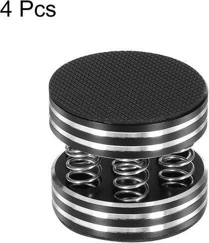 MECCANIXITY 4 Pcs Subwoofer Isolation Pad, 45x40mm Speaker Isolation Pad Feet Speaker Spikes Turntable Audio Studio Monitor Isolation Pad for Audio Equipment, Black in Saudi Arabia