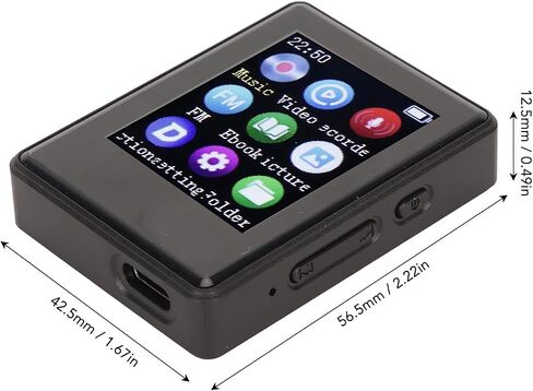 80 جيجابايت MP3 مشغل مع Bluetooth و Hifi Sound MP3 Spotify Player مع FM ، الراديو ، التسجيل ، E -Book 1.77 بوصة تدفق MP3 MP4 مشغل للأطفال (مع in Kuwait
