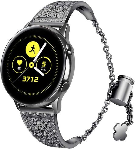 Compatible with Samsung Galaxy Watch 3 45mm Band for Women, 22mm Quick Release Watch Band Slim Bling Diamond Wristband Jewelry Bracelet Replacement Band for Samsung Galaxy Watch 46mm/Gear S3 in Kuwait
