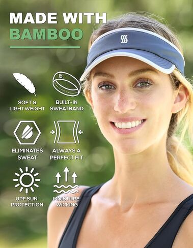 SAAKA Sport Visor for Women. Soft, Stretchy, Lightweight & Adjustable. Running, Tennis, Golf & Sports. in Kuwait