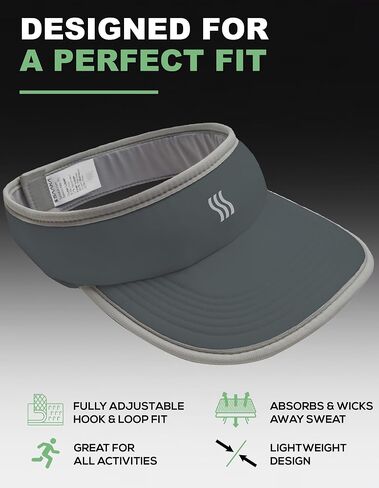 SAAKA Sport Visor for Women. Soft, Stretchy, Lightweight & Adjustable. Running, Tennis, Golf & Sports. in Kuwait