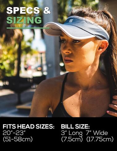 SAAKA Sport Visor for Women. Soft, Stretchy, Lightweight & Adjustable. Running, Tennis, Golf & Sports. in Kuwait