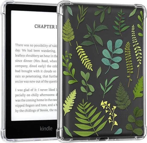 CoBak Clear Case for All-New Kindle Paperwhite 11th Gen 2021 & Signature Edition(6.8") - Lightweight, Scratch-Proof Silicone Back Cover with Playful Flower Design in Saudi Arabia