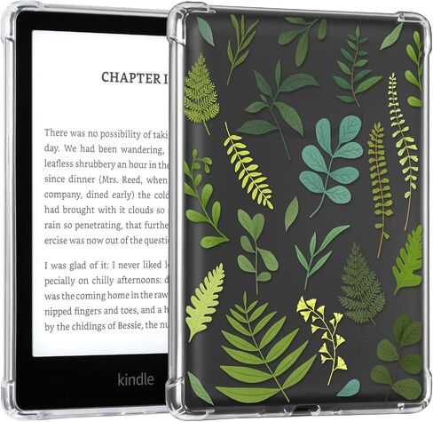 CoBak Clear Case for All-New Kindle Paperwhite 11th Gen 2021 & Signature Edition(6.8") - Lightweight, Scratch-Proof Silicone Back Cover with Playful Flower Design in Saudi Arabia