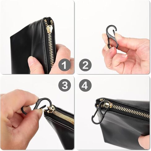 مقطع anti-stheft zipper المضاد للسرقة ، قفل سحبة الظهر 20 pcs ، مشبك المشي لمسافات طويلة في الربيع ، الأمتعة ، حقيبة ، حقيبة معلقة ، حقيبة ظهر ، خيمة ، سلسلة مفاتيح ، رياضة في الهواء الطلق أو التخييم (أسود) in Kuwait