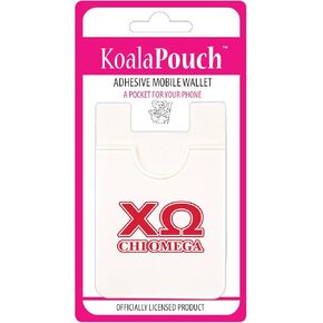 Sorority Shop Chi Omega - Koala Pouch - Adhesive Cell Phone Wallet with XO Greek Letter Design